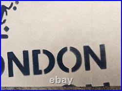 Drd HMP London stencil spray painting signed limited edition 77cm X 25cm + COA