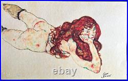 Egon Schiele Lithograph Coa Original Signed Numbered Limited 180 Ex