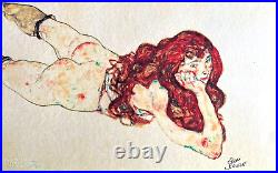 Egon Schiele Lithograph Coa Original Signed Numbered Limited 180 Ex