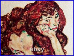 Egon Schiele Lithograph Coa Original Signed Numbered Limited 180 Ex