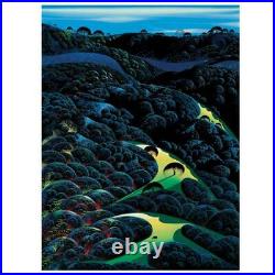 Eyvind Earle Three Pastures On A Hillside Signed Limited Edition Serigraph COA