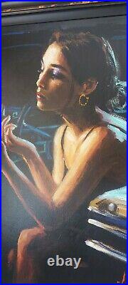 FABIAN PEREZ Darya In The Car With Lipstick 30' x 40' with COA edition of 75