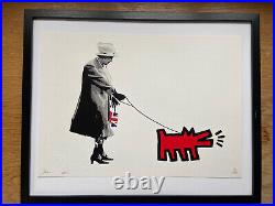 FRAMED RARE DEATH NYC QUEEN & RED HARING DOG Print 45cmx32cm COA not Banksy