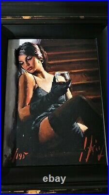 Fabian Perez Saba at the Stairs IV white wall. Signed limited edition with COA