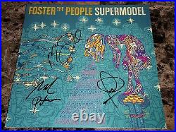 Foster The People Rare Band Signed Limited Vinyl LP Record Supermodel COA Photo