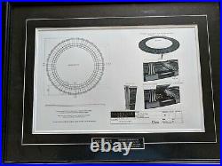 Framed Limited (8 of 100) Stargate SG-1 Transport Rings Concept Drawing Art COA