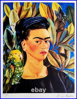 Frida Kahlo Lithograph COA Original Hand Numbered Signed Limited