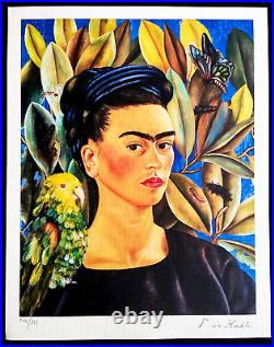 Frida Kahlo Lithograph COA Original Hand Numbered Signed Limited