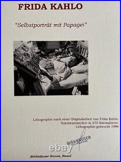 Frida Kahlo Lithograph COA Original Hand Numbered Signed Limited