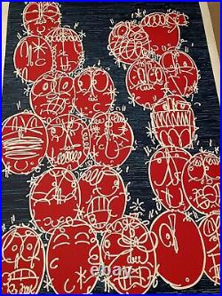 From Space With a Crazy Face by Timothy Curtis. Like KAWS Murakami. RARE with COA