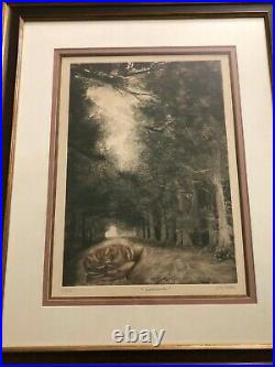 G H Rothe Solitude Mezzotint Limited Edition Print withCOA, Signed, Framed