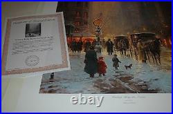G Harvey EVENING ALONG THE AVENUE S/N paper Limited Edition in folder withCOA #21