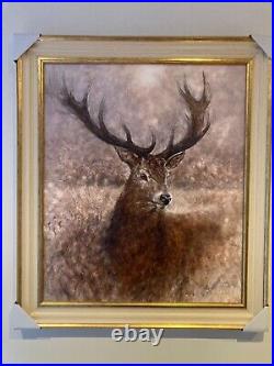 GARY BENFIELD NOBLE Stag Portrait Large Limited Edition Canvas Print COA