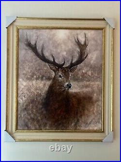 GARY BENFIELD NOBLE Stag Portrait Large Limited Edition Canvas Print COA