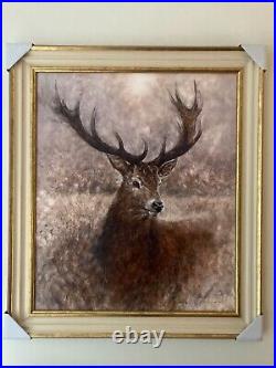 GARY BENFIELD NOBLE Stag Portrait Large Limited Edition Canvas Print COA