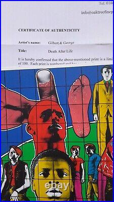 GILBERT AND GEORGE Death After Life 1984 Limited Edition Signed Print -/100 +COA