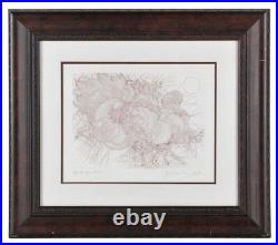 Guillaume Azoulay Signed, Framed Limited Edition Etching La Cour 77/100 COA