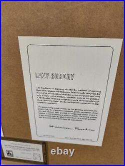 Harrison Rucker Lazy Sunday Large Limited Edition Lithograph Signed Coa
