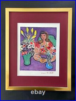 Henri Matisse Circa 1948 Awesome Signed Print +coa + Matted 11 X 14 + Buy Now
