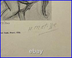 Henri Matisse, Original Hand-signed Lithograph with COA & Appraisal of $3,500=