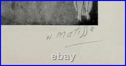 Henri Matisse, Original Print Hand Signed Litho with COA & Appraisal of $3,500