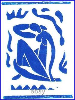 Henri Matisse Print Blue Nude Hand-Signed Limited Edition Linocut with COA