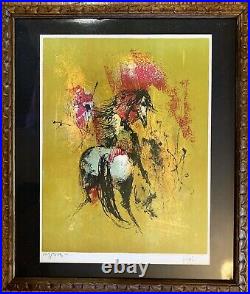Hoi Lebadang Horse Lithograph Limited Edition 325 Hand Signed Numbered COA