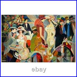 Isaac Maimon Cafe Romantique Signed Limited Edition Serigraph With COA