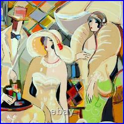 Isaac Maimon Charming Bistro Signed Limited Edition Serigraph With COA