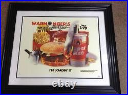 JJ ADAMS'UNHAPPY MEAL' RARE LIMITED EDITION PRINT FRAMED with COA