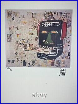 Jean-Michel Basquiat COA Original Vintage Art Print Limited Signed Lithograph