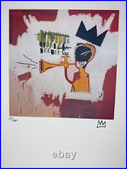 Jean-Michel Basquiat COA Original Vintage Art Print Limited Signed Lithograph