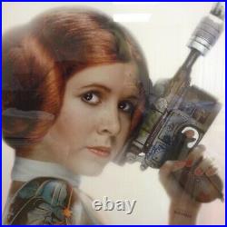 Jj Adams' Princess Leia Coloured' Large Limited Edition Print Framed + Coa