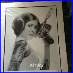 Jj Adams Princess Leia Rare Limited Edition Star Wars Framed Print + Coa