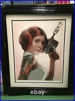 Jj Adams Star Wars Princess Leia (new) Colour Large Framed Limited Print + Coa