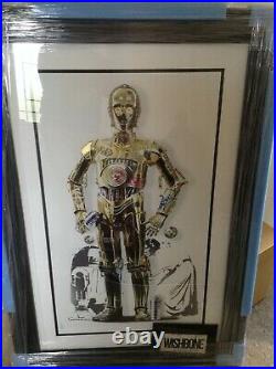 Jj Adams'c3po' Rare Very Low Numbered Limited Print Framed + Coa New