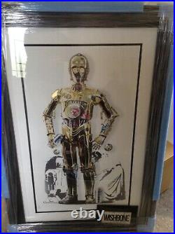 Jj Adams'c3po' Star Wars Very Rare Limited Edition Print Framed + Coa