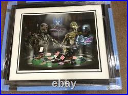 Jj Adams'droids Playing Poker' Rare Limited Print Framed + Coa New