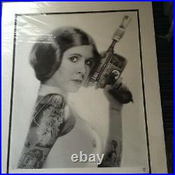 Jj Adams'princess Leia' Rare Limited Star Wars Framed Print + New + Coa