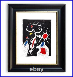 Joan Miro Original Linocut Block Artwork signed WithCOA unframed