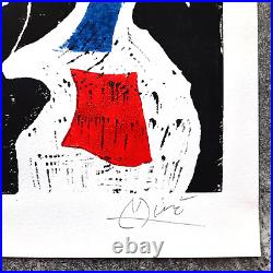 Joan Miro Original Linocut Block Artwork signed WithCOA unframed
