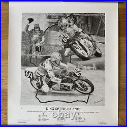 Joey Dunlop Autographed Road Racing, TT Signed Limited Edition Print COA