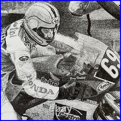 Joey Dunlop Autographed Road Racing, TT Signed Limited Edition Print COA