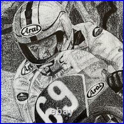 Joey Dunlop Autographed Road Racing, TT Signed Limited Edition Print COA