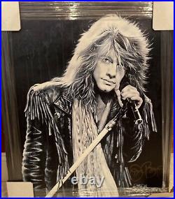 Jon Bon Jovi autographed canvas 24x29 signed with COA limited to 300