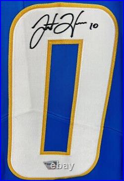 Justin Herbert Signed Chargers Nike Powder Blue Jersey Limited Ed. Fanatics COA