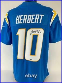 Justin Herbert Signed NFL Nike Limited Autographed Chargers Jersey Fanatics coa