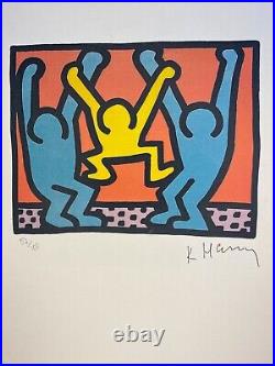 Keith Haring COA Original Vintage Art Print Limited Signed Lithograph Poster