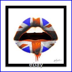 Kiss UK Lips Flag Print Limited Edition on Canvas Signed, COA, Pop Art