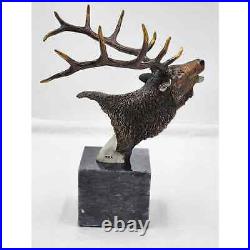 Kitty Cantrell Legends Bronze Sculpture Songs Of Autumn Elk Wildlife Signed COA